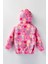 Sevimli Tavşan ve Çiçek Figürlü Kapşonlu Pamuk Astarlı Erkek Kız Bebek Yağmurluk Mont Tulum Çocuk 4