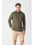 Erkek Uzun Kollu Polo Yaka Comfort Sweatshirt - Haki 2