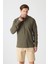 Erkek Uzun Kollu Polo Yaka Comfort Sweatshirt - Haki 8