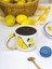 24K Altın Süslemeli El Yapımı Limon Temalı Seramik Mug 3