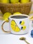 24K Altın Süslemeli El Yapımı Limon Temalı Seramik Mug 4
