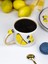 24K Altın Süslemeli El Yapımı Limon Temalı Seramik Mug 5