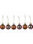 Yılbaşı Süsü 6'lı Top Kahverengi 4 cm 1