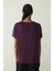 Mor Bisiklet Yaka Kısa Kollu Modal Tişört 5
