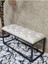Siyah Boyalı Diktörtgen 100 cm x 40 cm Oturak Puf - Bench - Makyaj Oturağı - Oturak Krem Renk 100 x 40 Boyut/ebat 1