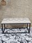 Siyah Boyalı Diktörtgen 100 cm x 40 cm Oturak Puf - Bench - Makyaj Oturağı - Oturak Krem Renk 100 x 40 Boyut/ebat 4