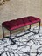 Siyah Boyalı - L - Ayaklı 100 cm x 38 cm Oturak - Bench - Makyaj Taburesi - Makyaj Oturak Bordo Renk 100 x 40 Boyut/ebat 2