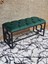 Siyah Boyalı Içi Kareli Diktörtgen 100 cm x 40 cm Oturak Puf - Bench - Makyaj Oturağı - Oturak Yeşil Renk 100 x 40 Boyut/ebat 1
