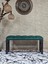 Siyah Boyalı Içi Kareli Diktörtgen 100 cm x 40 cm Oturak Puf - Bench - Makyaj Oturağı - Oturak Yeşil Renk 100 x 40 Boyut/ebat 2
