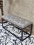 Siyah Boyalı Diktörtgen 100 cm x 40 cm Oturak Puf - Bench - Makyaj Oturağı - Oturak Gri Renk 100 x 40 Boyut/ebat 1