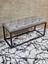 Siyah Boyalı Diktörtgen 100 cm x 40 cm Oturak Puf - Bench - Makyaj Oturağı - Oturak Gri Renk 100 x 40 Boyut/ebat 3
