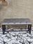 Siyah Boyalı Içi Kareli Diktörtgen 100 cm x 40 cm Oturak Puf - Bench - Makyaj Oturağı - Oturak Gri Renk 100 x 40 Boyut/ebat 4
