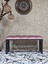 Siyah Boyalı Içi Kareli Diktörtgen 100 cm x 40 cm Oturak Puf - Bench - Makyaj Oturağı - Oturak Pembe Renk 100 x 40 Boyut/ebat 2