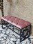 Siyah Boyalı Içi Kareli Diktörtgen 100 cm x 40 cm Oturak Puf - Bench - Makyaj Oturağı - Oturak Pembe Renk 100 x 40 Boyut/ebat 3