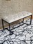 Siyah Boyalı - L - Ayaklı 100 cm x 38 cm Oturak - Bench - Makyaj Taburesi - Makyaj Oturak Krem Renk 100 x 40 Boyut/ebat 2