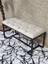 Siyah Boyalı - L - Ayaklı 100 cm x 38 cm Oturak - Bench - Makyaj Taburesi - Makyaj Oturak Krem Renk 100 x 40 Boyut/ebat 3