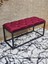 Siyah Boyalı Diktörtgen 100 cm x 40 cm Oturak Puf - Bench - Makyaj Oturağı - Oturak Bordo Renk 100 x 40 Boyut/ebat 3