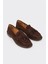 Kahve Deri Kadın Günlük Loafer 2
