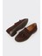 Kahve Deri Kadın Günlük Loafer 3