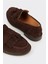 Kahve Deri Kadın Günlük Loafer 5