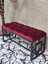 Siyah Boyalı Içi Kareli Diktörtgen 100 cm x 40 cm Oturak Puf - Bench - Makyaj Oturağı - Oturak Bordo Renk 100 x 40 Boyut/ebat 3