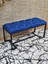 Siyah Boyalı - L - Ayaklı 100 cm x 38 cm Oturak - Bench - Makyaj Taburesi - Makyaj Oturak Mavi Renk 100 x 40 Boyut/ebat 2