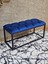 Siyah Boyalı Diktörtgen 100 cm x 40 cm Oturak Puf - Bench - Makyaj Oturağı - Oturak Mavi Renk 100 x 40 Boyut/ebat 3
