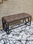 Siyah Boyalı Içi Kareli Diktörtgen 100 cm x 40 cm Oturak Puf - Bench - Makyaj Oturağı - Oturak Kahverengi Renk 100 x 40 Boyut/ebat 1