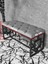 Siyah Boyalı Içi Kareli Diktörtgen 100 cm x 40 cm Oturak Puf - Bench - Makyaj Oturağı - Oturak Kahverengi Renk 100 x 40 Boyut/ebat 5