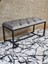 Siyah Boyalı - L - Ayaklı 100 cm x 38 cm Oturak - Bench - Makyaj Taburesi - Makyaj Oturak Gri Renk 100 x 40 Boyut/ebat 2