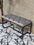Siyah Boyalı - L - Ayaklı 100 cm x 38 cm Oturak - Bench - Makyaj Taburesi - Makyaj Oturak Gri Renk 100 x 40 Boyut/ebat 3