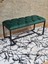 Siyah Boyalı - L - Ayaklı 100 cm x 38 cm Oturak - Bench - Makyaj Taburesi - Makyaj Oturak Yeşil Renk 100 x 40 Boyut/ebat 2