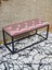 Siyah Boyalı Diktörtgen 100 cm x 40 cm Oturak Puf - Bench - Makyaj Oturağı - Oturak Pembe Renk 100 x 40 Boyut/ebat 3