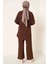 Kadın BDART Oversized Gömlek & Pantolon Takım Deve Kahvesi 5