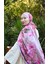 Comfy Flue Desen Şal - Pembe 1