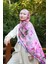 Comfy Flue Desen Şal - Pembe 4