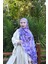 Comfy Flue Desen Şal - Lila 7