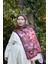 Comfy Flue Desen Şal - Bordo 5