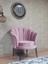 Tekli Istiridye Siyah Boyalı Telli Ayak Çay Seti Koltuk Tekli Berjer , Balkon, Salon, Ofis Pembe Renk 47 x 47 Boyut/ebat 3