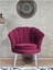 Tekli Istiridye Beyaz Boyalı Sivriltme Ayak Çay Seti Koltuk Tekli Berjer , Balkon, Salon, Ofis Bordo Renk 47 x 47 Boyut/ebat 2
