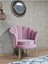 Tekli Istiridye Gold Kaplama Telli Ayak Çay Seti Koltuk Tekli Berjer , Balkon, Salon, Ofis Pembe Renk 47 x 47 Boyut/ebat 3