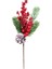 Yılbaşı Süsü Kozalaklı Berry Dal Kırmızı Yeşil 25 cm 1