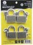 TUDOR TD-MS4 MASTER 4PCS JOKER ANAHTARLI=TEK ANAHTARLA 4 KİLİT AÇ 60MM - GRİ KISA KANCALI ÇELİK ASMA KİLİT (3791) 1