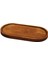 Oval Koyu Renk=kahverengi Ahşap Yağdanlık Altlık 25X12.5CM (3791) 1
