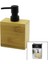 DİKDÖRTGEN AHŞAP BAMBU SIVI SABUNLUK SİYAH PLASTİK POMPA 5.8 X 9.9CM - Y: 10CM (3791) 1