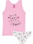 Kız Çocuk Atlet Külot Likralı Pembe Kedi (%96 Pamuk - %4 Elastan) 1