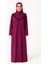 Kendinden Örtülü Fermuarlı Namaz Elbisesi – Mor 1