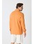 Erkek Polo Yaka Uzun Kollu Sweatshirt - Turuncu 4
