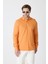 Erkek Polo Yaka Uzun Kollu Sweatshirt - Turuncu 10