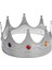 Gümüş Renk Yetişkin Çocuk Uyumlu Kral Tacı Kraliyet Tacı 60 cm (3791) 2